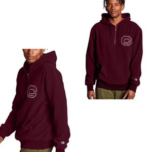 New men's Sherpa half zip hoodie